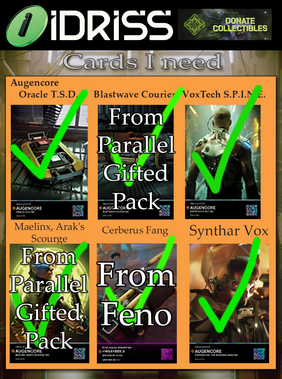 Donate via iDriss — Augencore