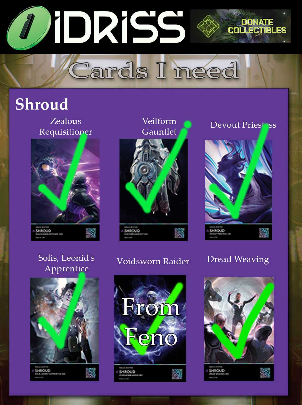 Donate via iDriss — Shroud